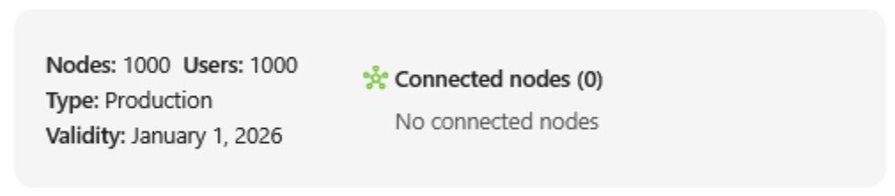 Node &amp; License status