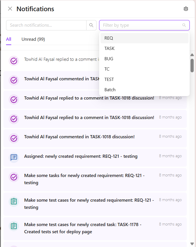 Notification filter
