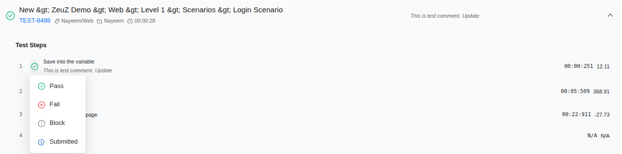 RunID execute manual